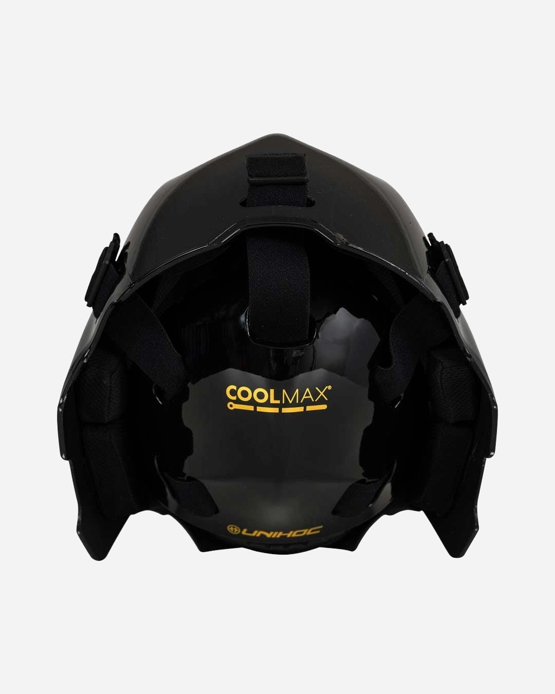 Unihoc Målmandsmaske ALPHA PRIME EVOLAB Sort/Guld 26/27